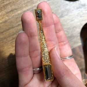 Alexis Bittar Horn Earrings w/ Pave & Pyrite